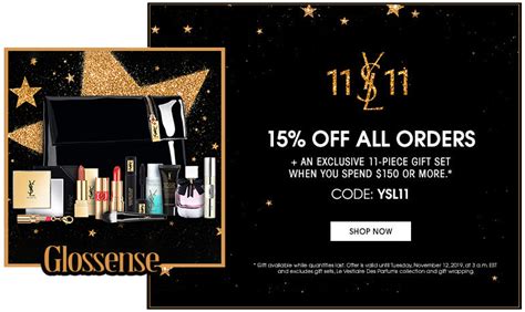 ysl promo|ysl 15 off first order.